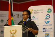 Department of Water and Sanitation Mpumalanga Provincial Head Ms Dudu Sifunda making remarks